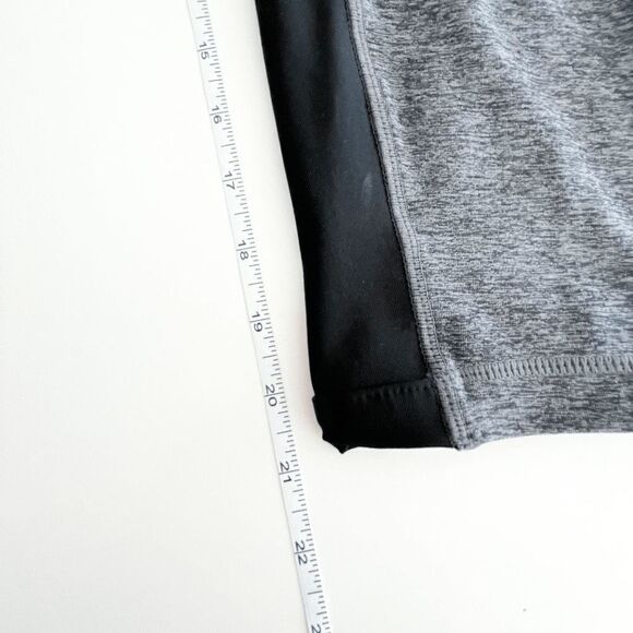 Nola Womens High Rise Elastic Waist Activewear Black Gray Capri Leggings Size 2X - Picture 10 of 12